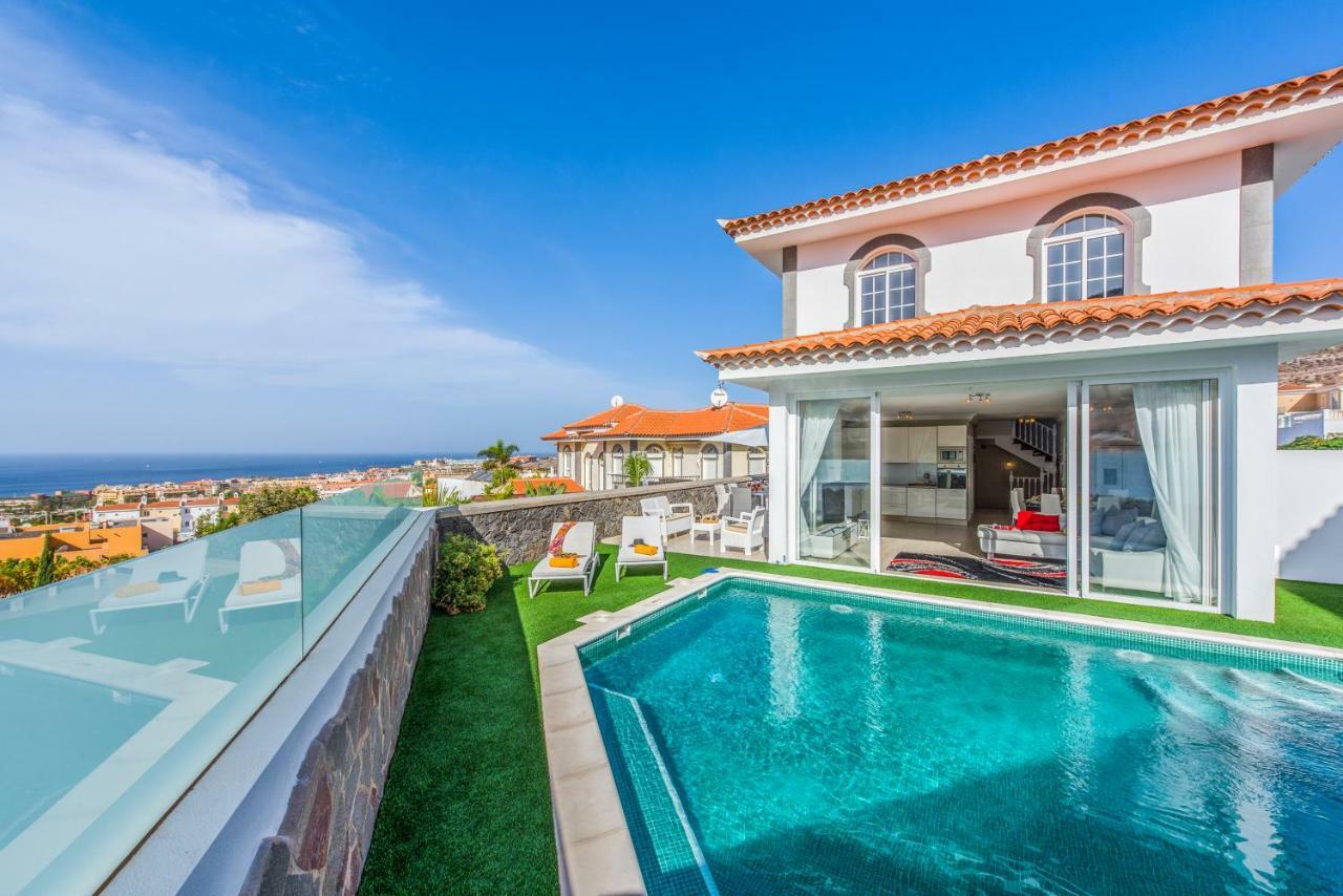 Luxury White Villa With Sea View, Heated Pool Costa Adeje  Exterior photo