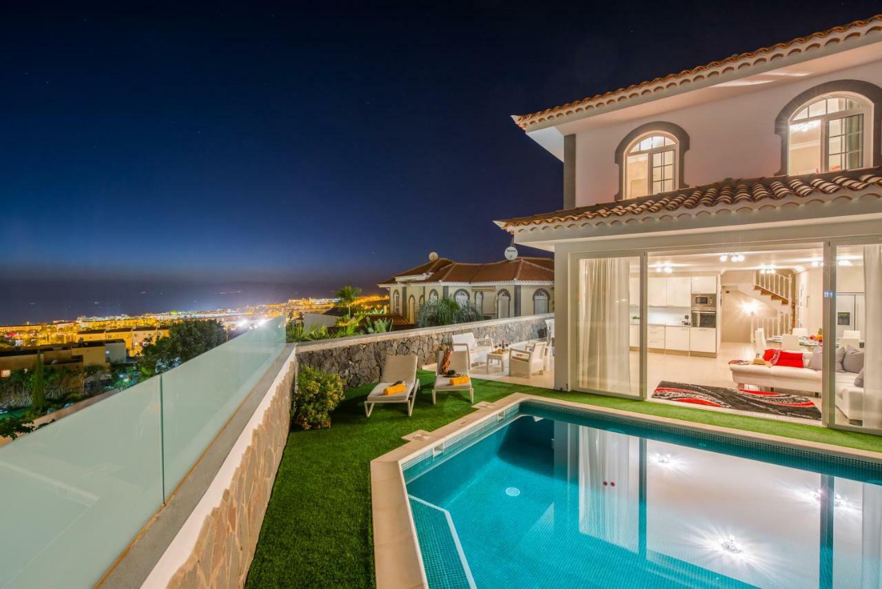 Luxury White Villa With Sea View, Heated Pool Costa Adeje  Exterior photo
